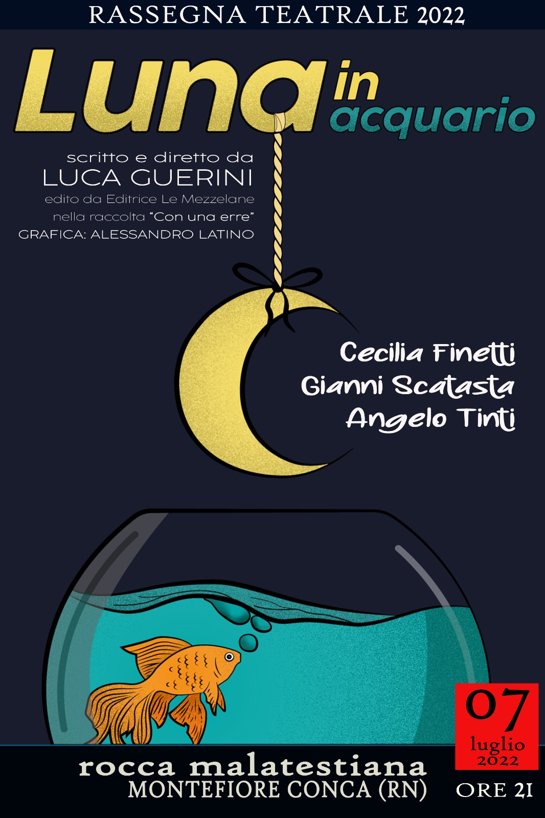 A Montefiore Conca la ‘Luna in Acquario’ di Luca Guerini in scena il 7 luglio