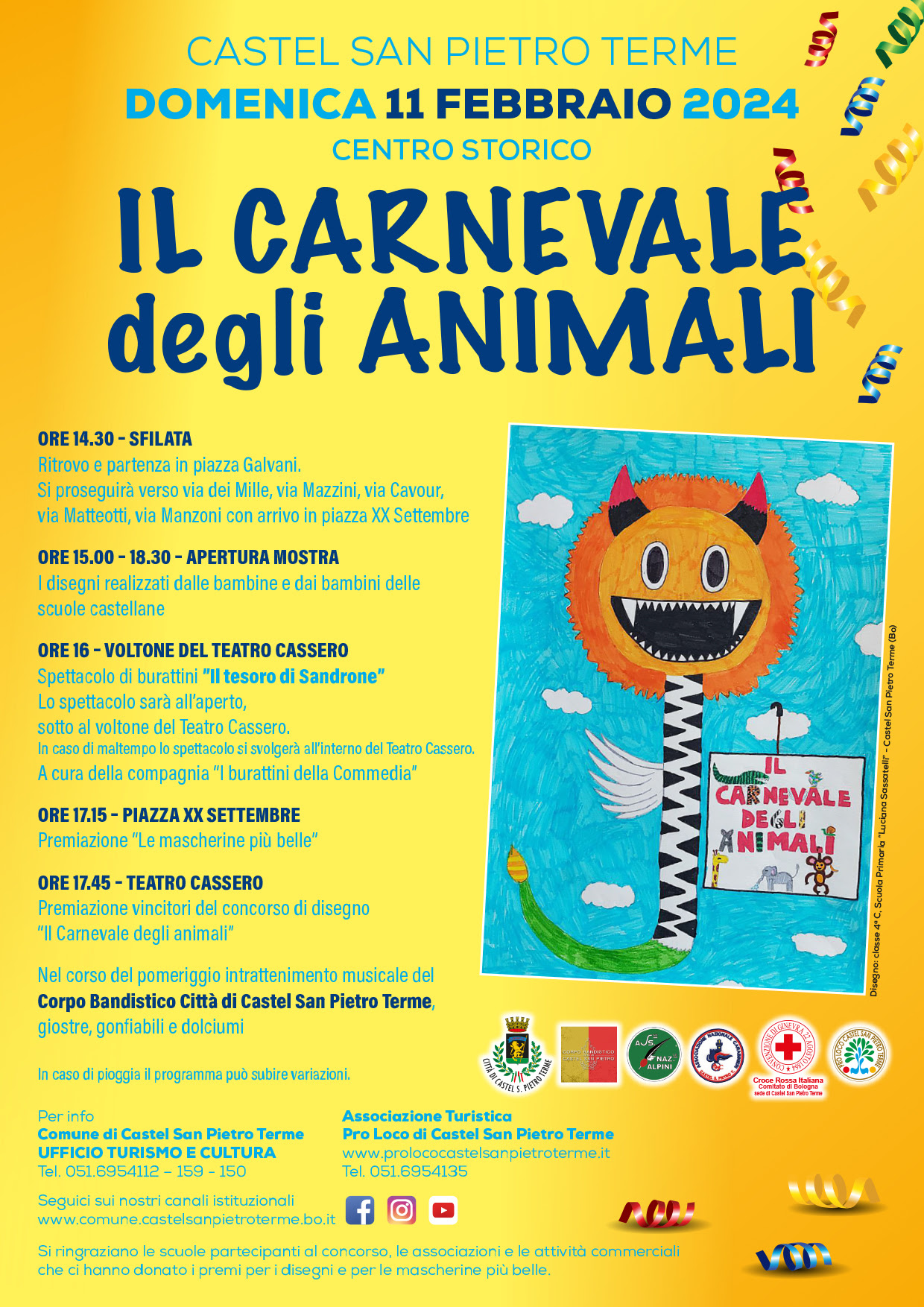 Il Carnevale degli Animali animerà Castel San Pietro Terme